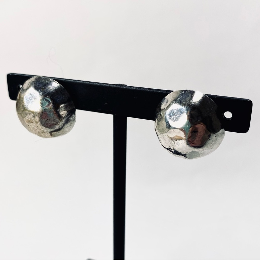 🎉LAST CALL🎉 Silver Hammered Textured Dome Stud Earrings